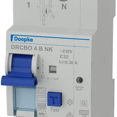 Disgiuntore differenziale Doepke DRCBO 4 tipo B NK L+N 32A 300mA 6kA C 