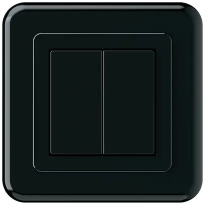 Poussoir KNX ENC Hager BA basico C double 86×86mm noir 
