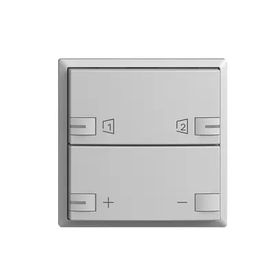 Plaque frontale EDIZIOdue zepAIR variateur S1/S2 avec LED gris clair 