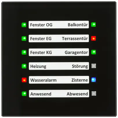 Appareil d'affichage KNX ENC MDT SCN-GLED1S.01S champ de marquage verre 