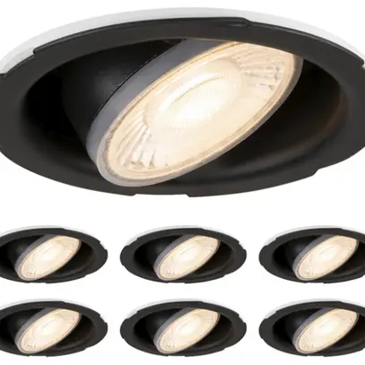Spot LED INC SLV UNIVERSAL 1×7W 690lm 6500K 38° VAR Ø85 noir 12 pcs 