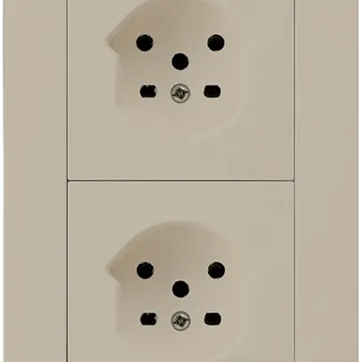 UP-Kombi 2×1 HA kallysto.pro 2×Typ 15 mit Steckklemmen beige 