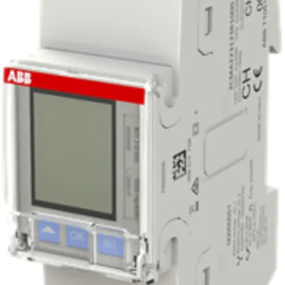 Compteur d'énergie AMD ABB iBus B21 312-600, 1×65A Argent 2DI/2DO RS-485 METAS 