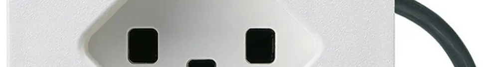 EB-Steckdose 2×Typ 23 Hager FLF für Flachkabel Technofil L2 weiss 