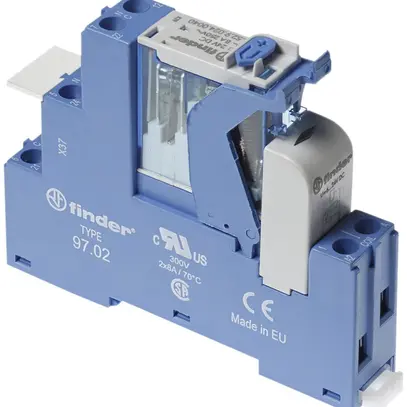 Relais de couplage AMD Finder 4C.02, 2W 8A AgNi, 12VDC, bornes à vis 