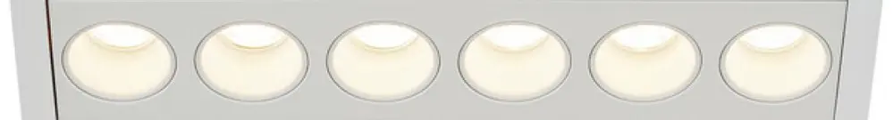 Plafonnier LED INC SLV MILANDOS 6, 12W 960lm 2700K 45° aluminium blanc 