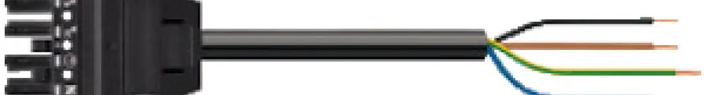 Cavo di raccordo WINSTA MIDI 4×1.5mm² 16A 400V 1m cod.A presa/libera nero 