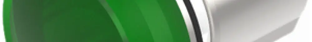 Segnale luminoso INS EAO45, verde illum.multidir., metallo argento 