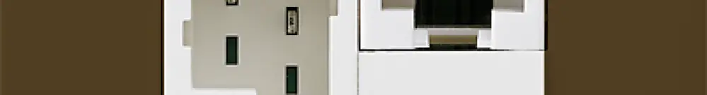 Scatola INC kallysto 1×RJ45u+1×TT83 marrone 