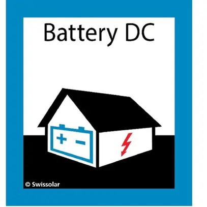 Kleber blau «Gebäude mit reinem Batteriespeicher» 