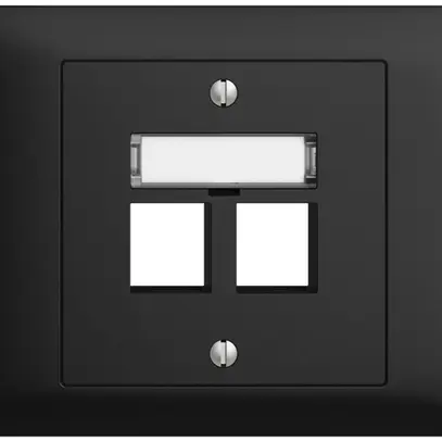 Kit de montage INC EDIZIOdue BKE, sortie droite 2×Keystone noir 