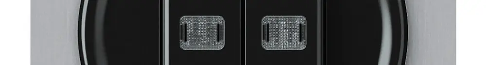 Pulsante luminoso INC origin 2×tasti 2×luminoso 2CO 1P 0<1 10A 230V 77×77mm nero 