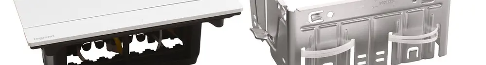 Tischsteckdose POP-UP für 4 Module Mosaic alu 