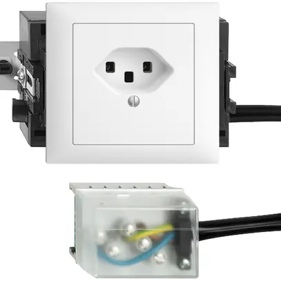 Presa INS EDIZIOdue T23 L2 bianco 46…69mm per cavo piatto Powerbus 