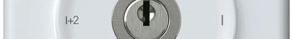 Interrupteur à clé ENC origin commut.série 1/1L 16A 250V 0-1-2-1+2 92×92mm bc 