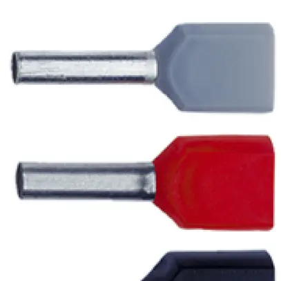 Embout de câble jumelé Ferratec isolé 2×0.75mm²/14mm type A blanc 100 pièces 