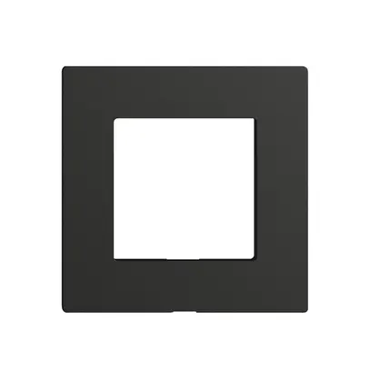 Placca frontale Edue Wiser p.kit d.copertura, s.iscrizione, IP20, 60×60mm, nero 