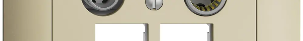 Presa multimedia ENC EDIZIOdue FMI EASYNET 11dB, p.2×RJ45 S-One, vanille 