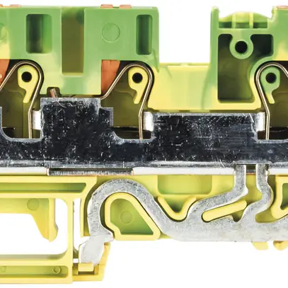 Morsetto terra componibile WTP 0.2…10mm² 3×innesto 1 piano guida TH35/G32 ve/gi 