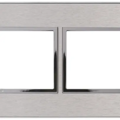 Intestazione INC Legrand Arteor 1×2, orizzontale, stainless steel 