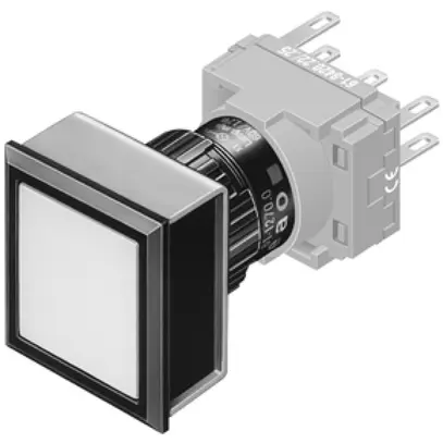 Allogiamento per pulsante luminoso EAO61 piatto 24×30mm Ø16.2mm IP65 