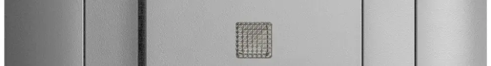 Pulsante luminoso INC EDIZIOdue A-R/1P silver, c.lente.LED.88×88mm 