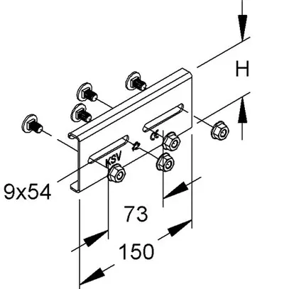 Raccordo per 60mm/110×61mm zincato a caldo a immersione 