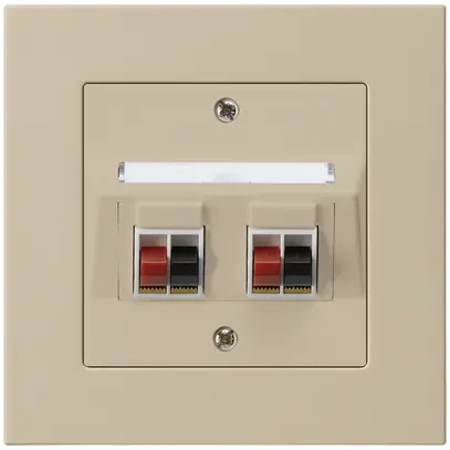 Prise ENC audio kallysto.pro 2× beige borne à étrier pour 2 haut-parleurs 