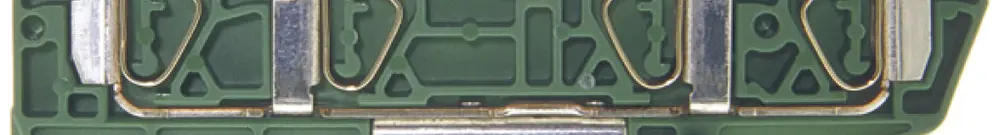 Morsetto di terra componibile Woertz 1.5…4mm² molla 4×1 DIN 35mm verde/giallo 