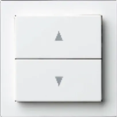Poussoir pour stores kallysto blanc avec 2 touches bornes enfichables 