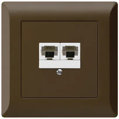 Boîte ENC kallysto.line 2×RJ45u brun parallèle 