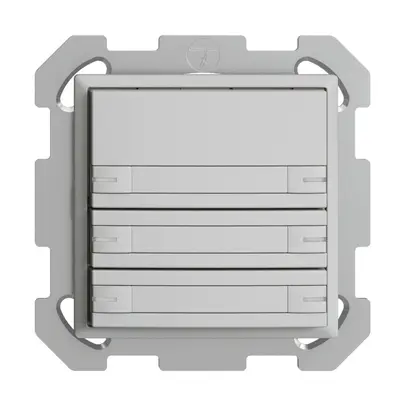 UP-KNX-Taster RGB EDUE, 250mW, m.RGB-LED, m.Papier., 6×Taste, 1×Tastenb., hgu 