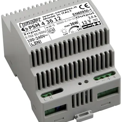 Alimentation AMD Comatec PSM4, IN: 100…240VAC, OUT: 12VDC/36W, stabilisé, 4UM 