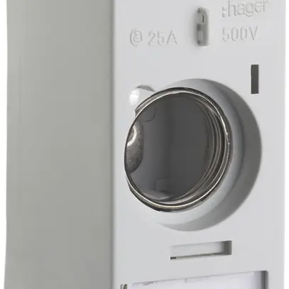 Portafusibile AP weber.uniline 1×25A DIN2 con copertura e fissaggio rapido 
