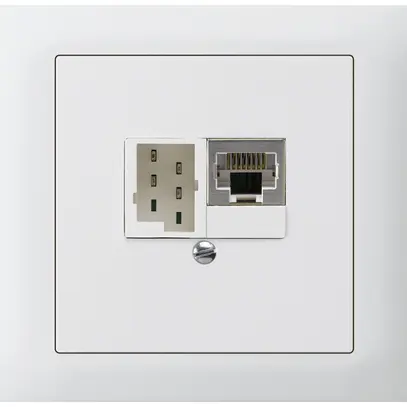 Scatola INS kallysto 1×RJ45s+1×TT83 bianco 