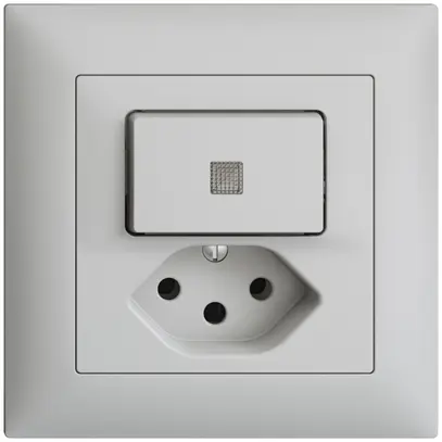 Combinaison lum. ENC 3/1L+T13 EDIZIOdue gris clair, lentille LED jaune 