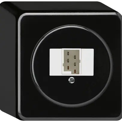 Scatola di raccordo AP basico 1×TT83 nero 