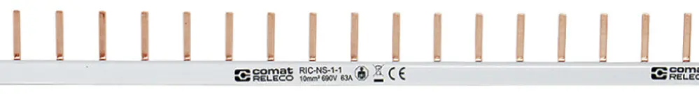 Peigne de raccordement ComatReleco RIC-NS-1-1, 1 pôle (N), pontage A2, 1×17.5mm 