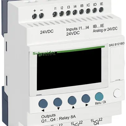 Zelio Logic compact 8 DE/4 DA relè, 24VDC 