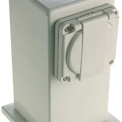 Anschlussaufsatz Ellipse H=200 mit 1 Bohrung IP54 weiss leer 