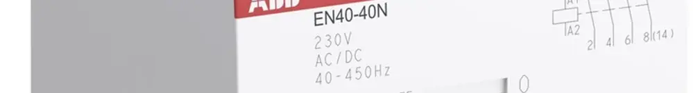 Contacteur AMD ABB EN40, 2F 40A AC-1, 230VAC/DC commande manuelle 