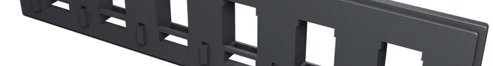 Coperchio R&M U-Box 410 Keystone 6 porte, nero 