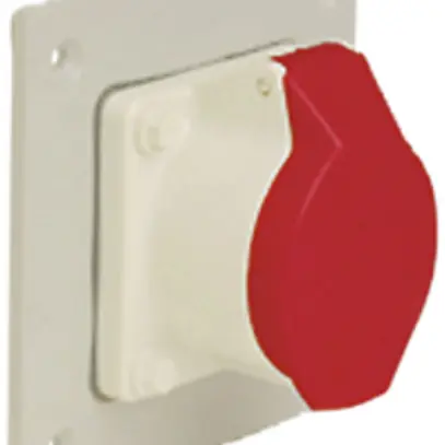 Prise INC CEEtyp 5L 32A 6h droite, platine grd.II 