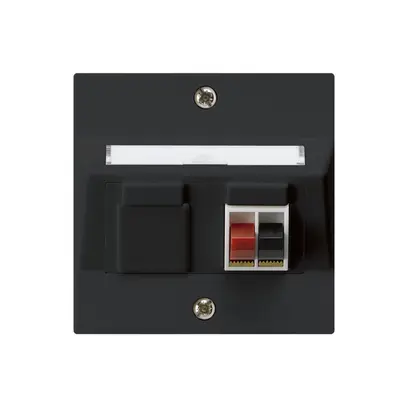 Prise ENC audio kallysto 1×noir borne à étrier pour 1 haut-parleur 