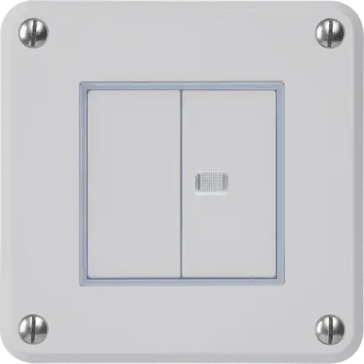 Contact à poussoir ENC robusto IP55 2×1P gris 1×lumineux pour combinaison 