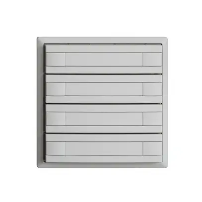Pulsante KNX RGB EDUE, 250mW, s.LED, c.carta, 4×pulsante, com.2×tasti, grc 