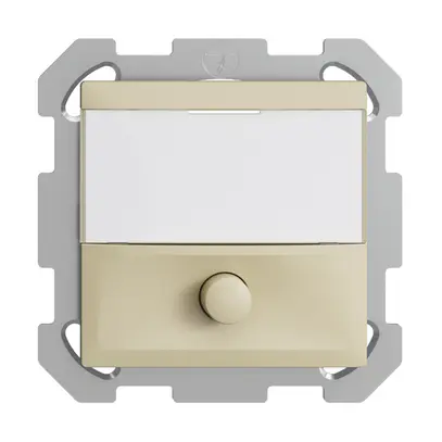 Poussoir ENC avec porte-étiquette EDIZIOdue vanille 