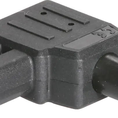 Presa d'apparecchi T123 C15 nero, tipo 4784 120°C curvata 