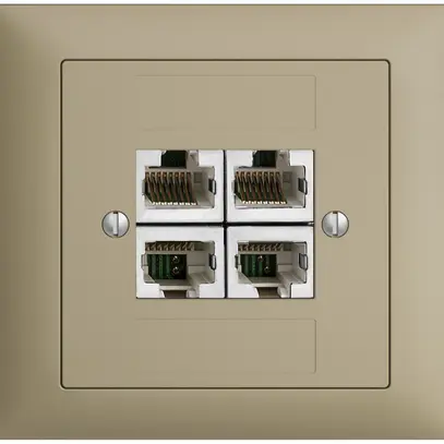 Prise INC 4×RJ45/s 4P sép.EDIZIOdue sand ITplus 