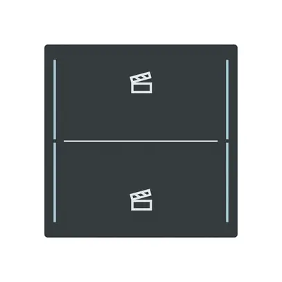 Couverture de poussoir ABB SIDUS touch 2-fois "poussoir-scène" anthracite 